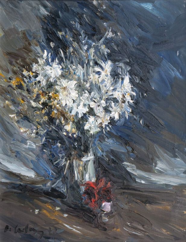 White Flowers in a Vase