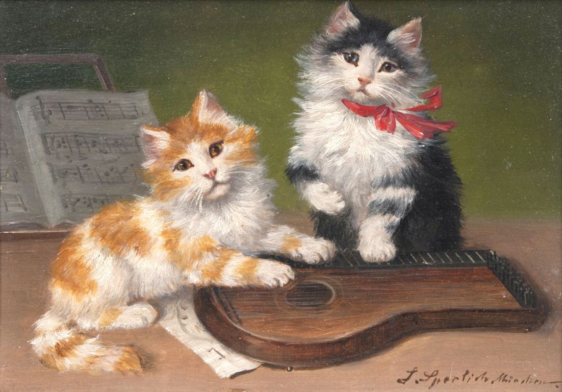 Kittens making Music