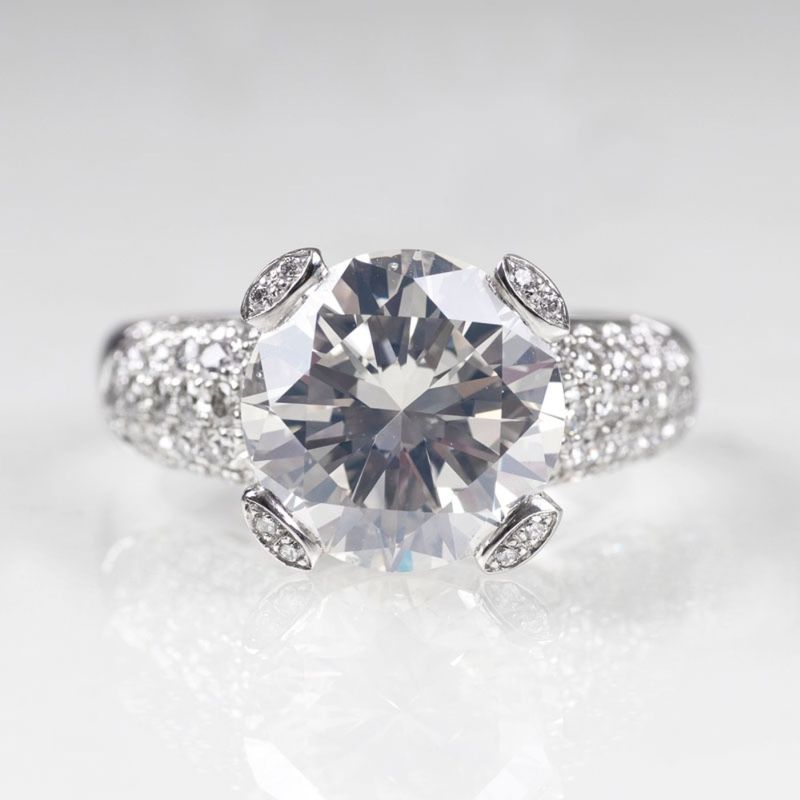 A highcarat solitaire diamond ring