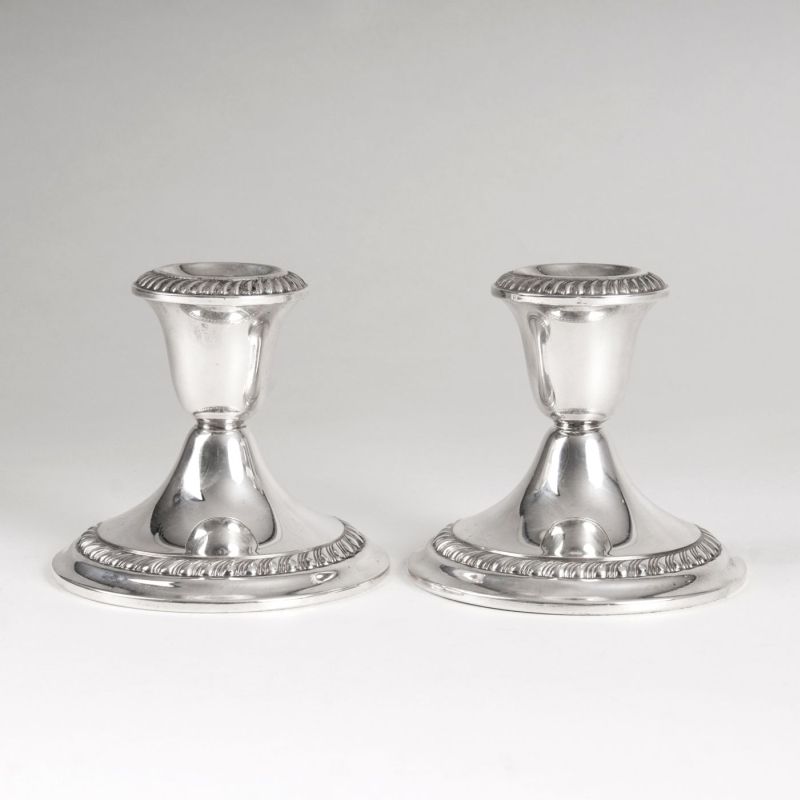 A pair of classical candleholders