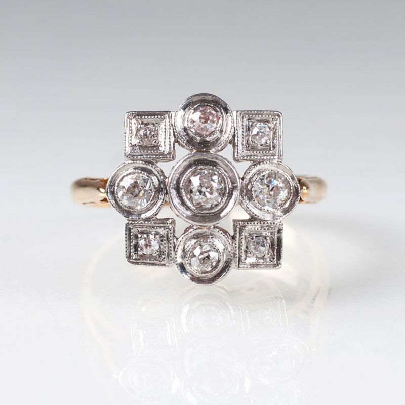 Jugendstil Altschliffdiamant-Ring