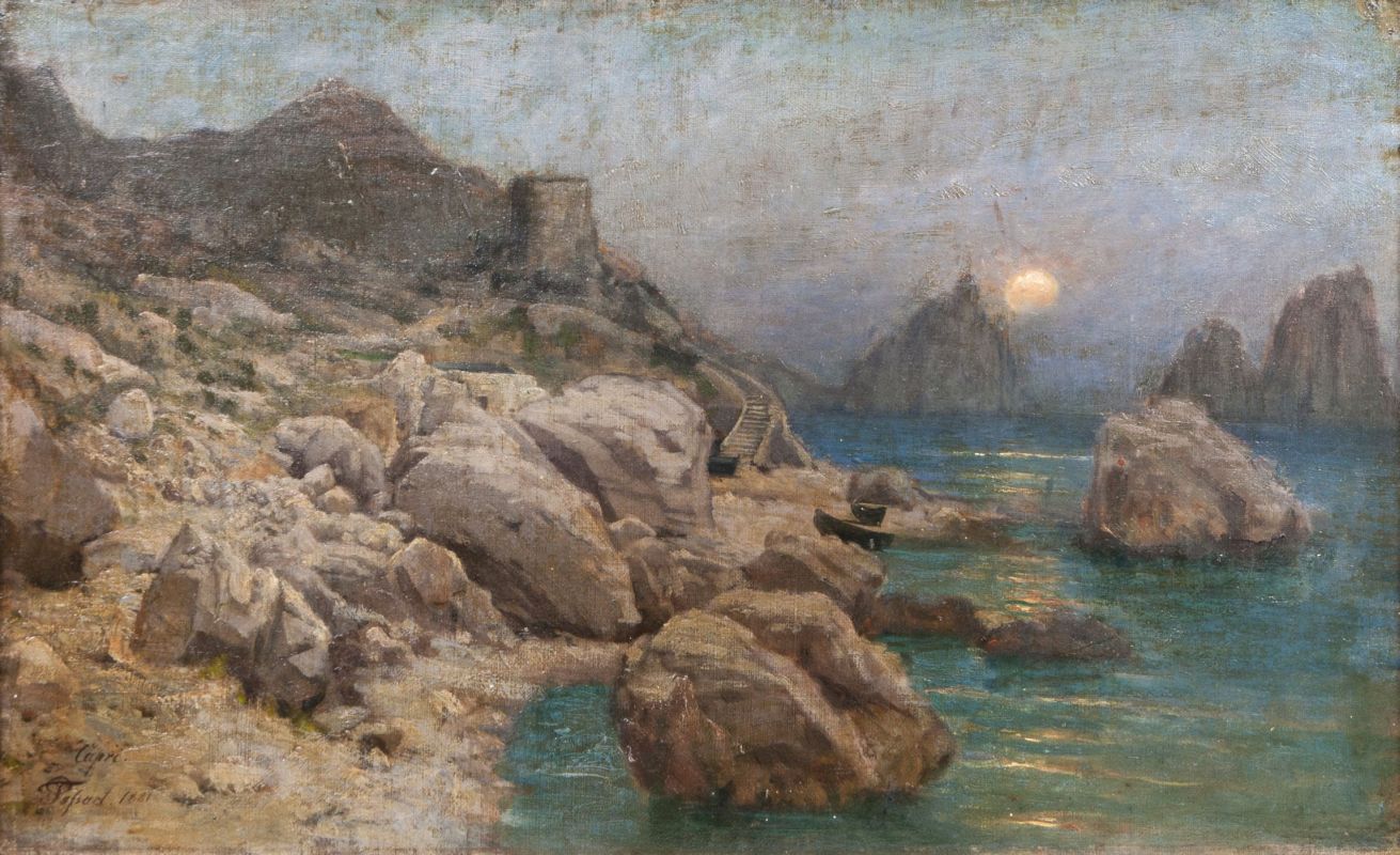 Vollmond über der Küste von Capri