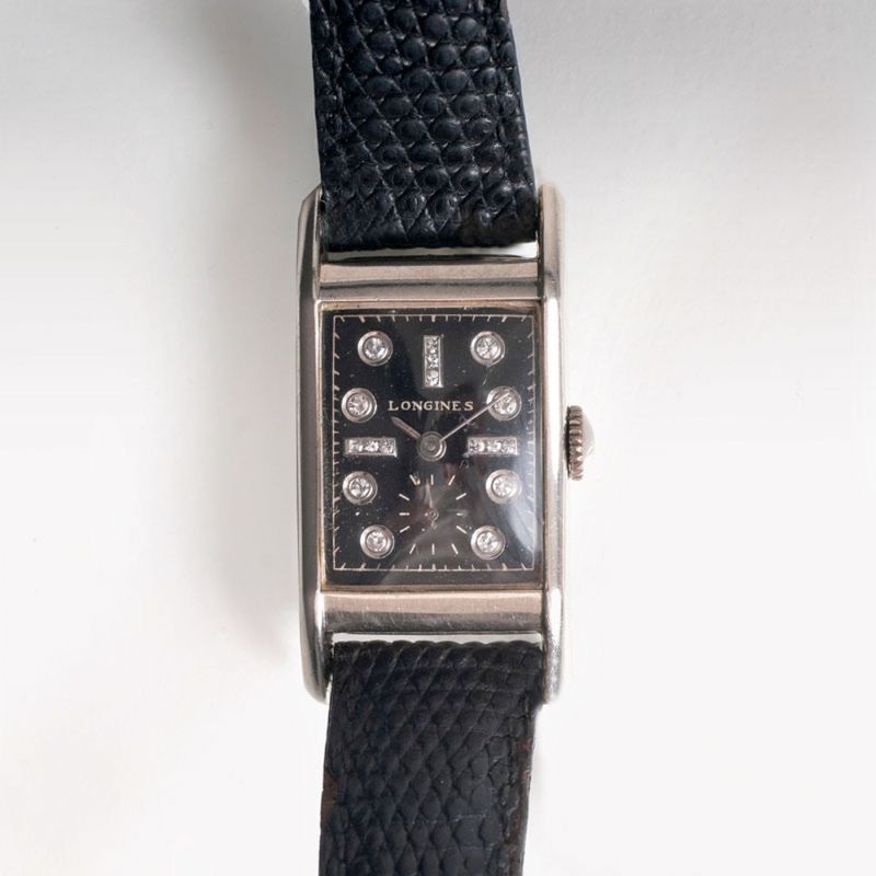 Longines: Art Déco lady's watch with diamonds