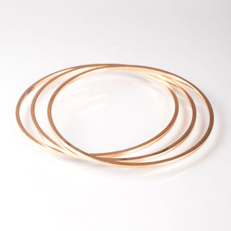 A set of 3 petite bangle bracelet