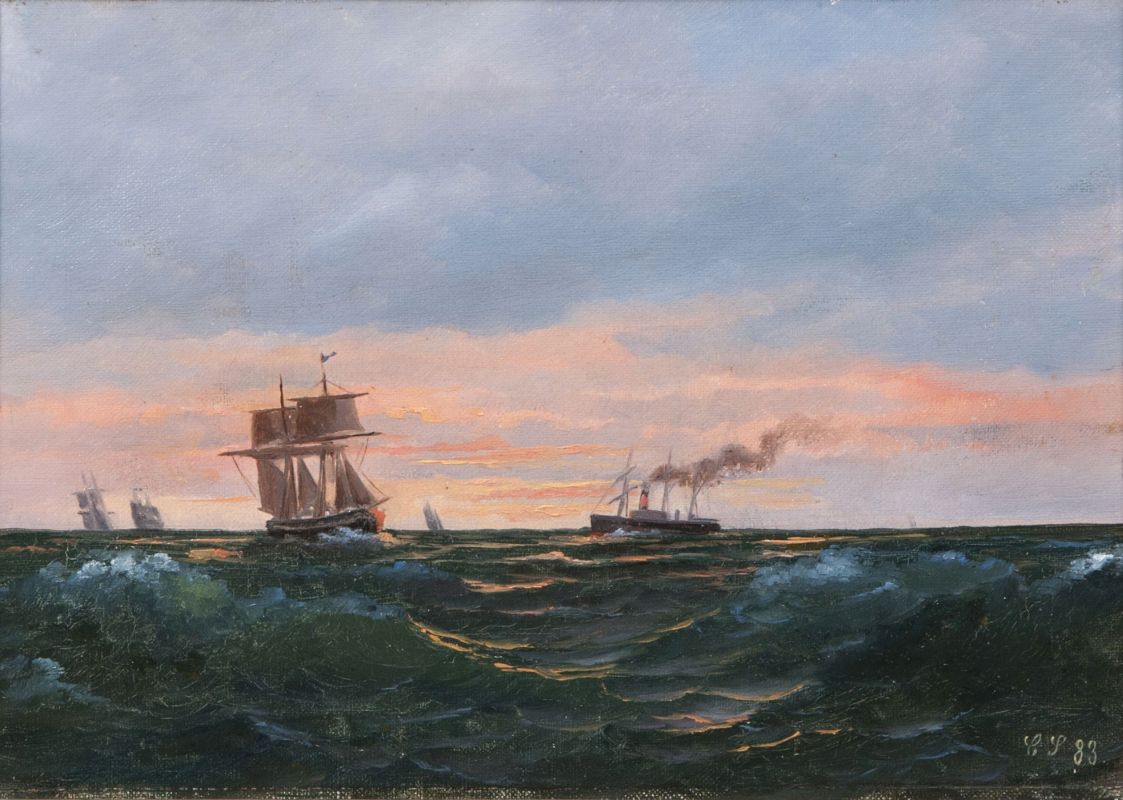 Ship in Evening Light