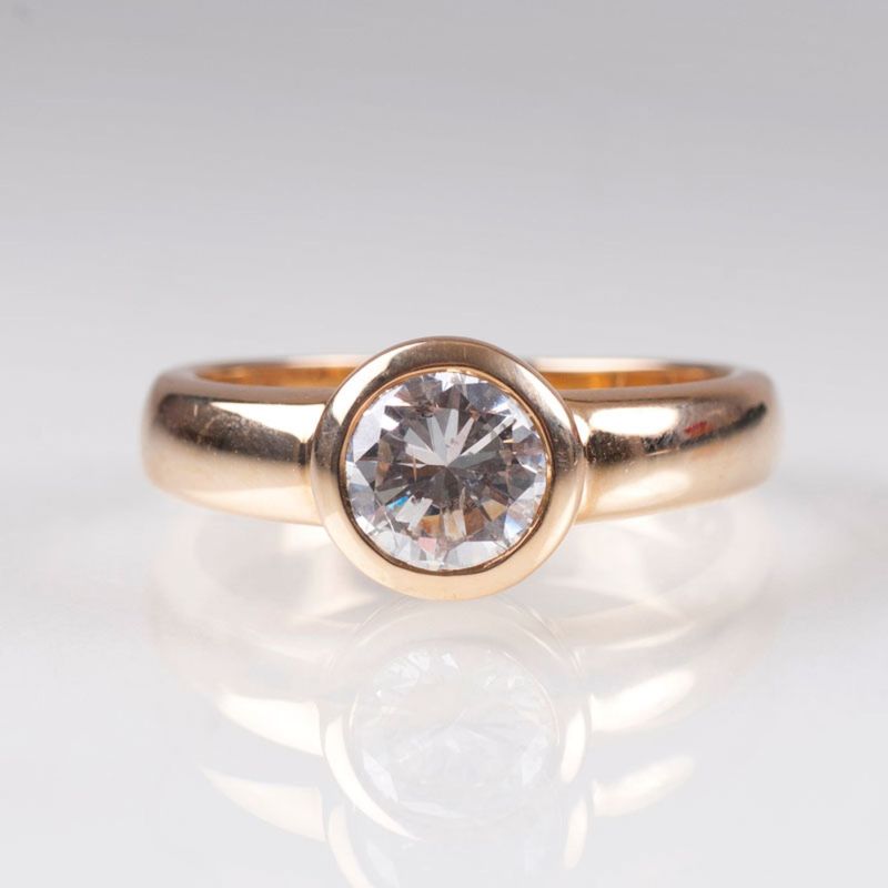 A solitaire diamond ring