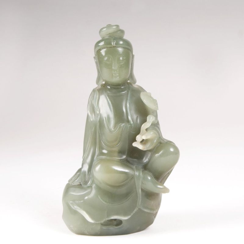 A jade sculpture 'Guanyin'