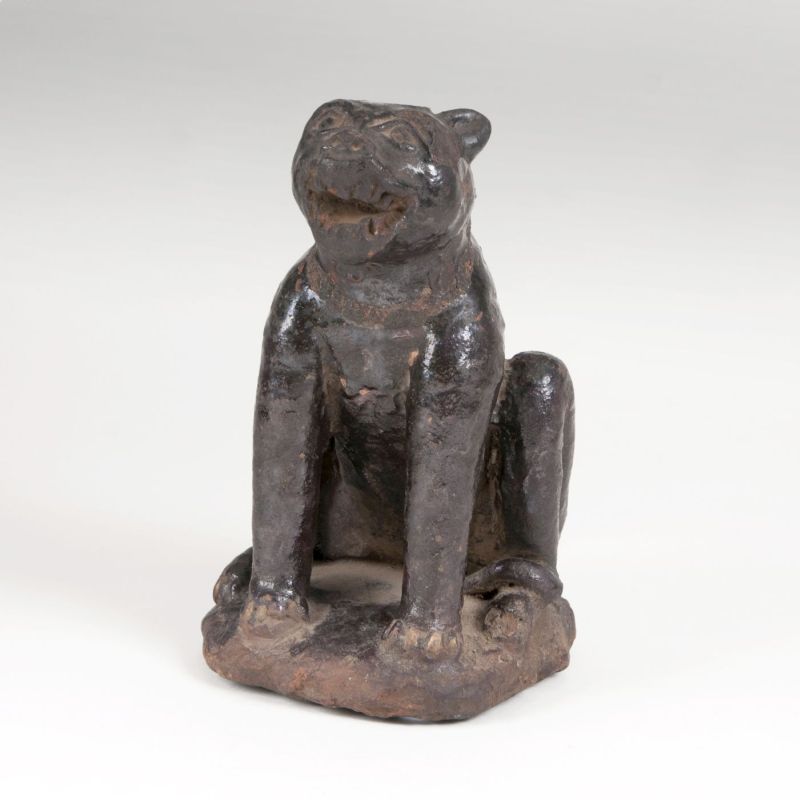 A ceramic sculpture 'Guardian lion'