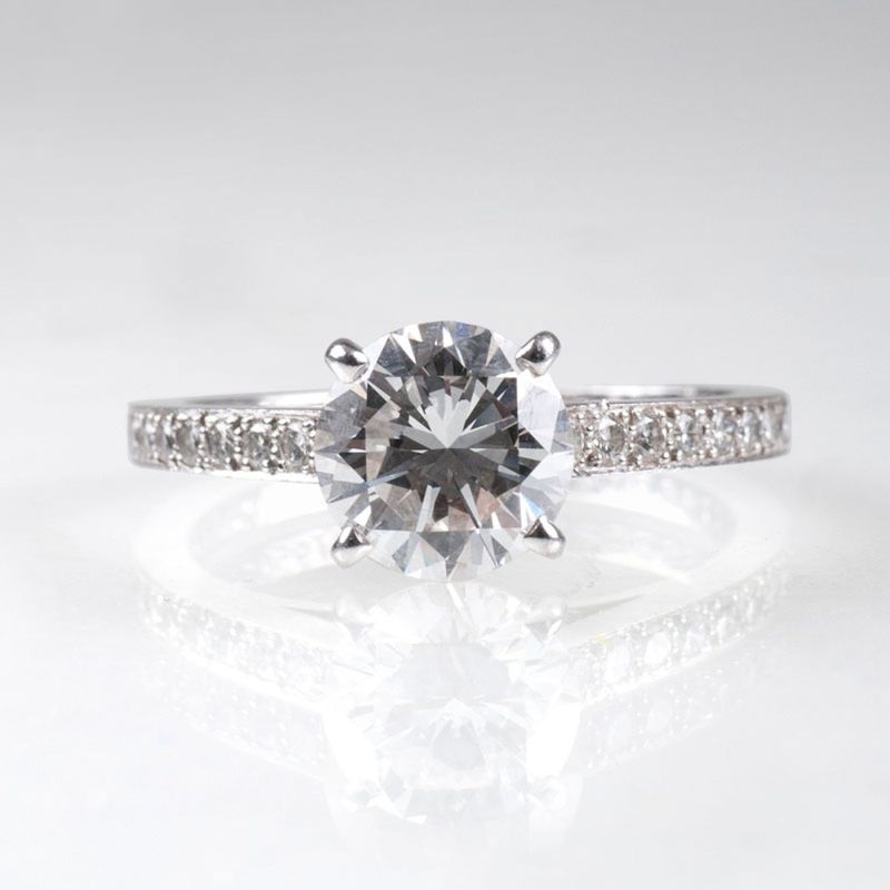 A very fine solitaire diamond ring