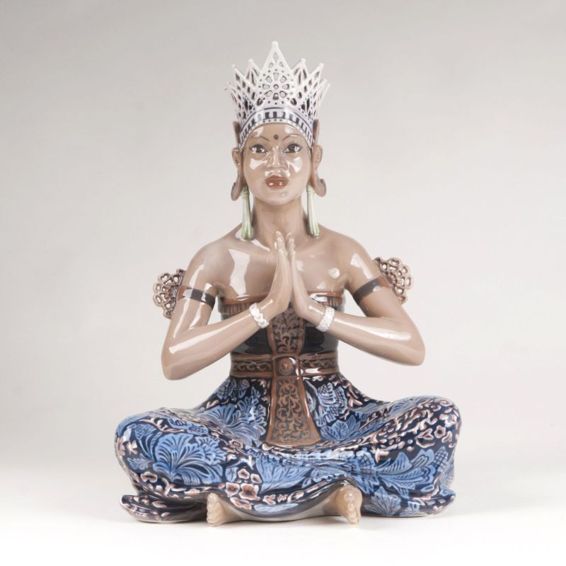 Große Porzellanfigur 'Prinzessin aus Java'