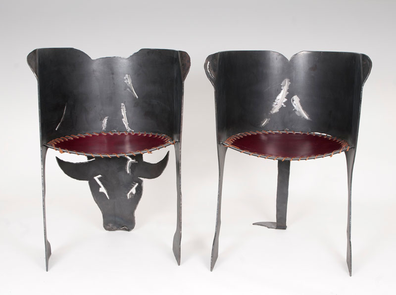 A pair of oxen-chairs