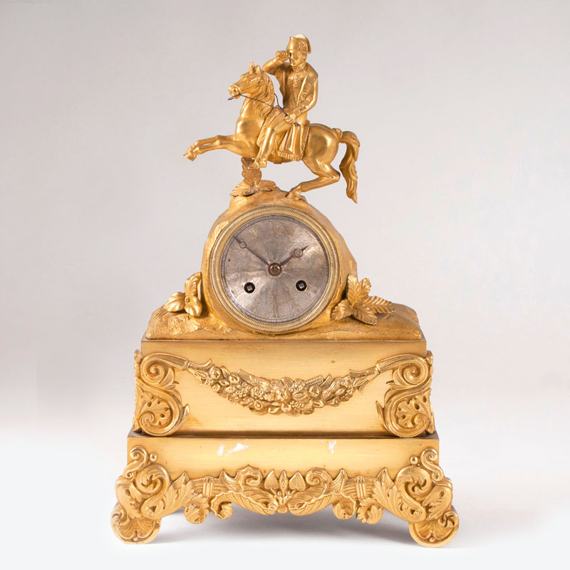 A Louis Philippe mantelclock with Napoleon on horseback