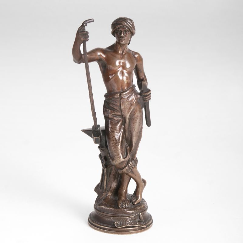 A bronze sculpture 'Le Travail'
