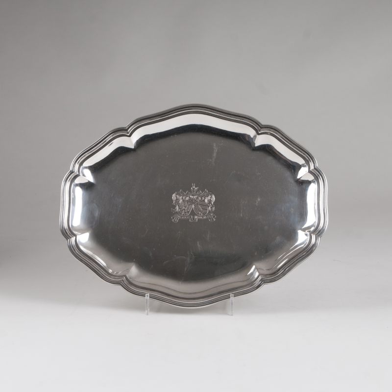A small tray with a Chippendale decor