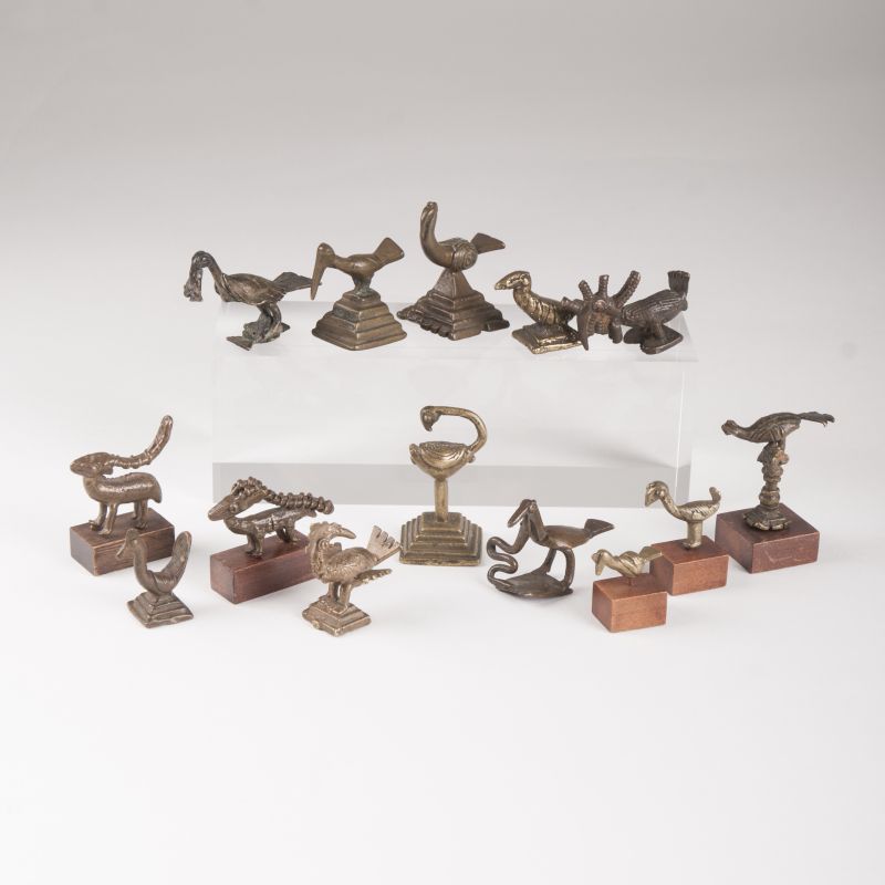 A set of 14 African Asante gold weights