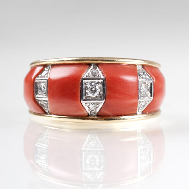 Korallen-Brillant-Ring