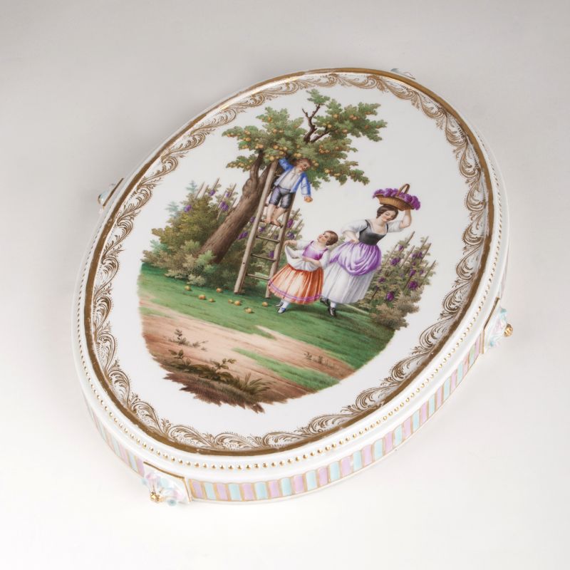 Berliner Porzellan-Wandbild mit Genreszene Berliner Porzellan-Wandbild mit Genreszene