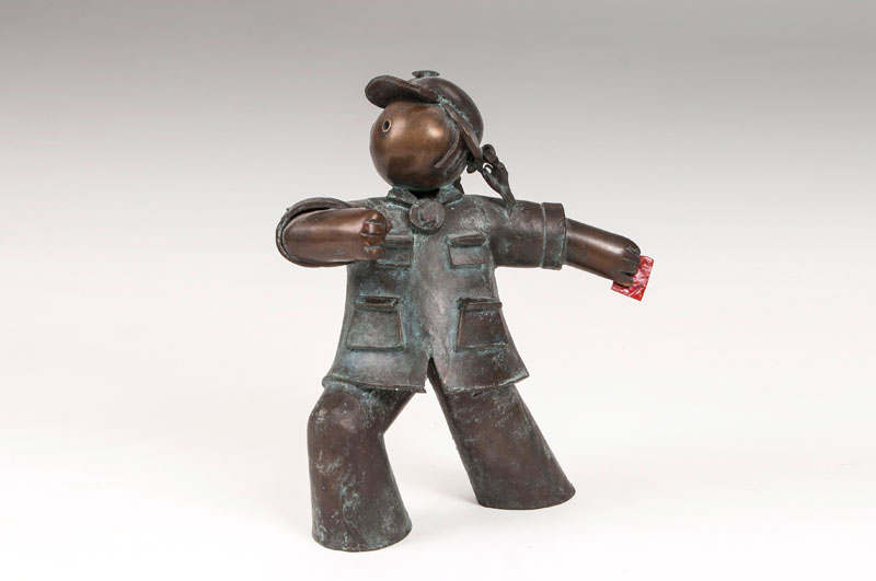A bronze sculpture 'Red Guard'/'Going Forward'