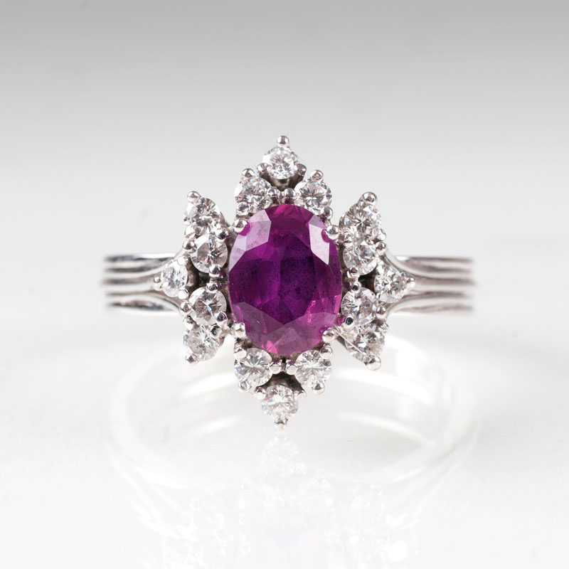 A Vintage ruby diamond ring