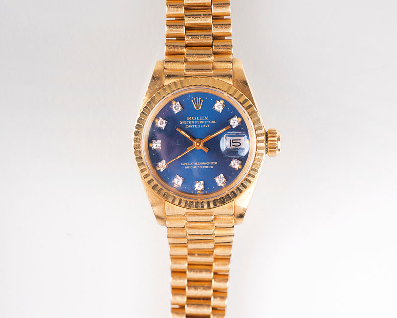 A ladie's watch 'Oyster Perpetual Datejust' with diamonds