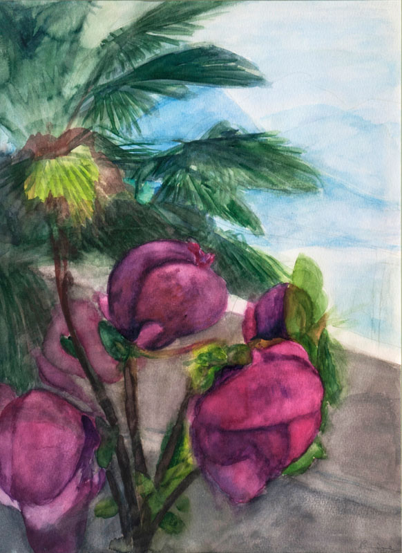 Deutscher Aquarellmaler - An südlichen Küsten An südlichen Küsten