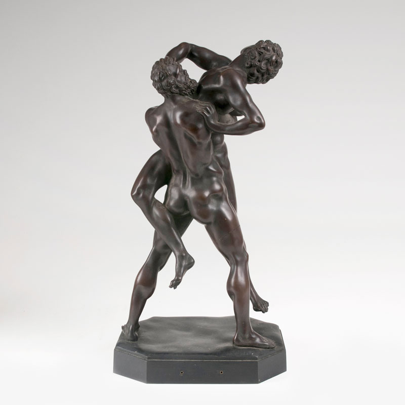 A bronze group 'Hercules and Antaeus' after Stefano Maderno