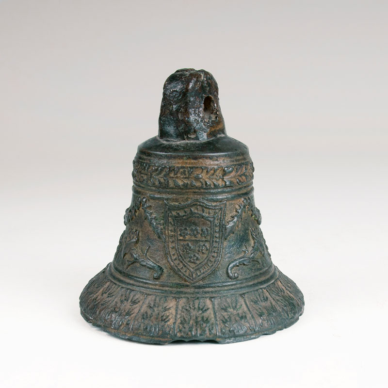 Greek Handbell A small Renaissance bronze handbell with fine ornament