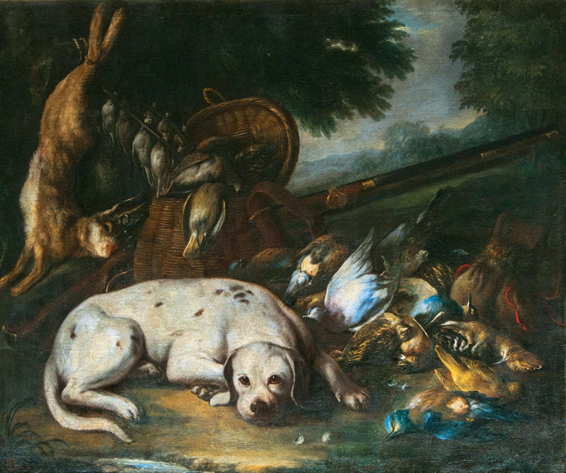 Hunting Still Life with Dog