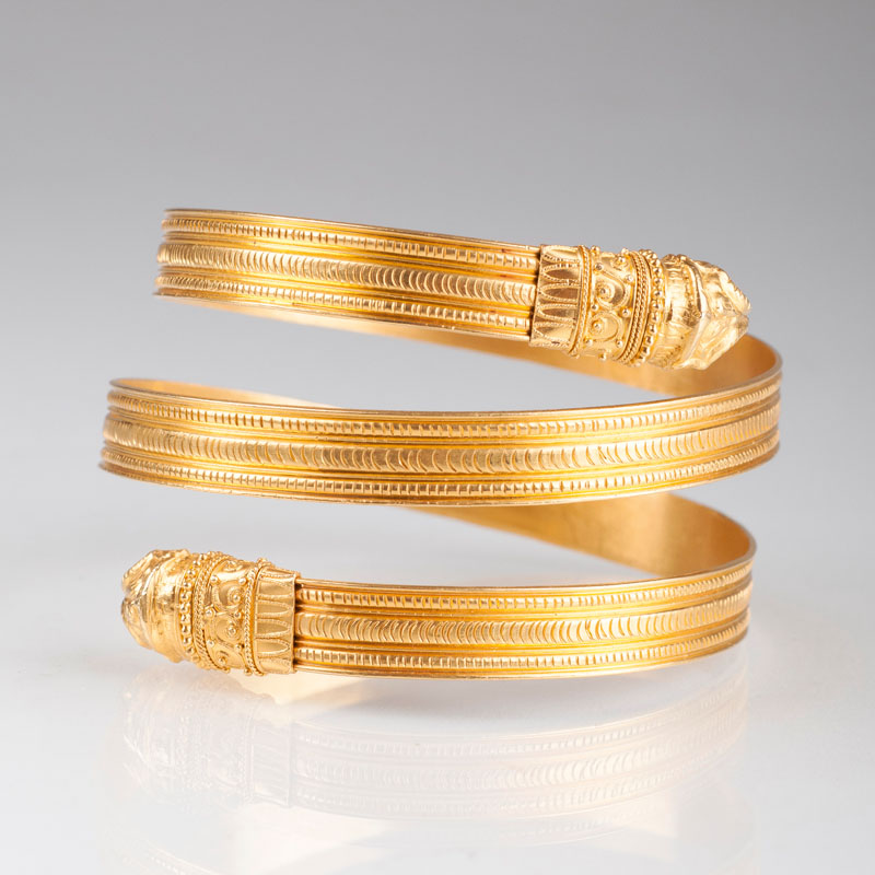 An archaising bangle bracelet 'Lions'