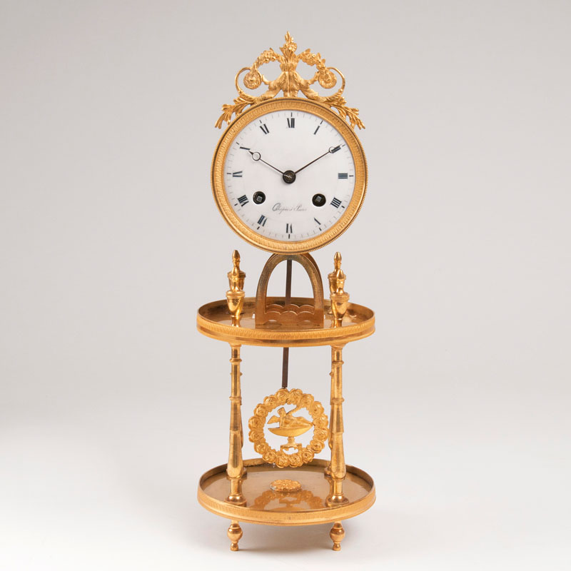 A Directoire skeleton mantelclock by Chopin