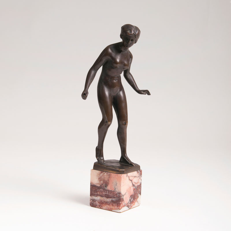 Hans Keck - A small bronze figure 'Female nude' A small bronze figure 'Female nude'