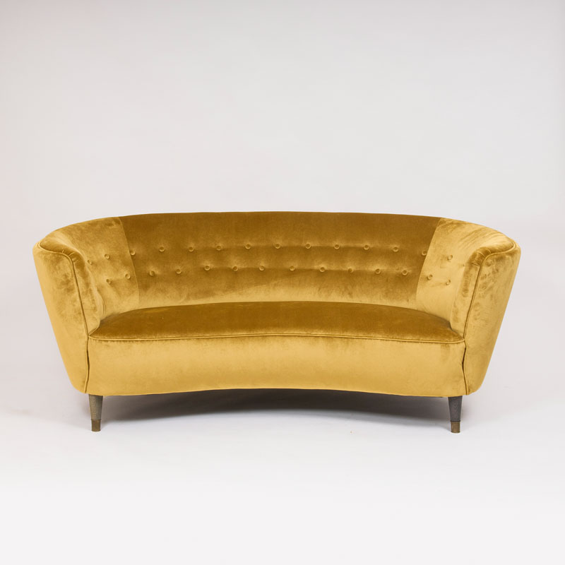A Mid Century Sofa in Hollywood Regency Style