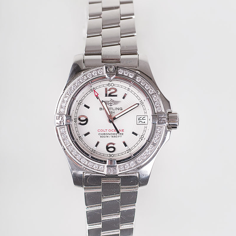 Breitling - A ladies's watch 'Colt Oceane II' with diamonds A ladies's watch 'Colt Oceane II' with diamonds