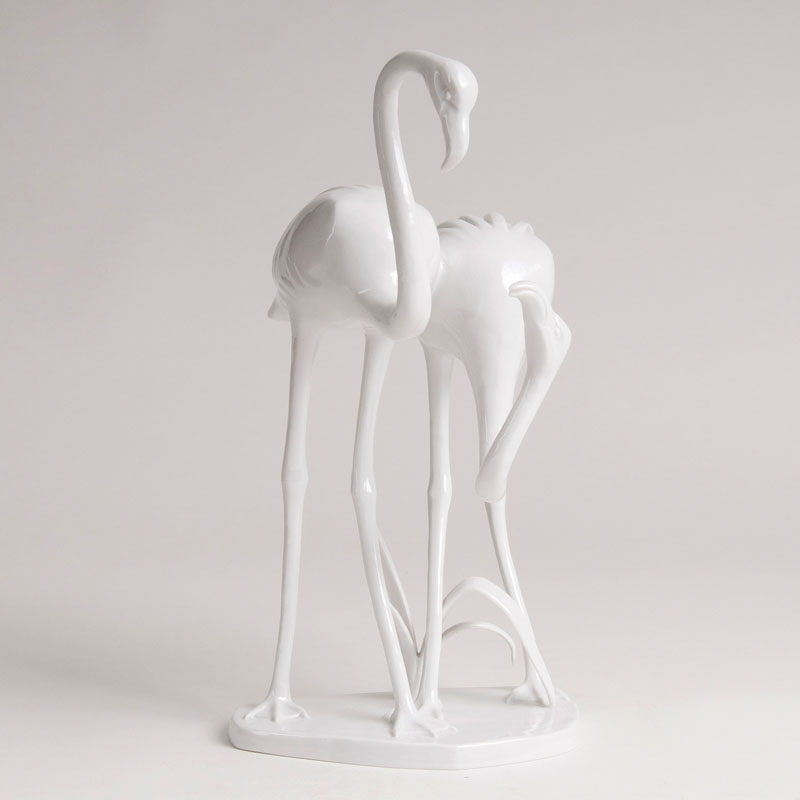 Elfriede Reichel-Drechsler - A porcelain figure 'Flamingo group' A porcelain figure 'Flamingo group'