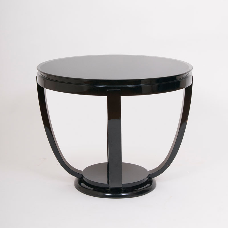 A round art deco side table