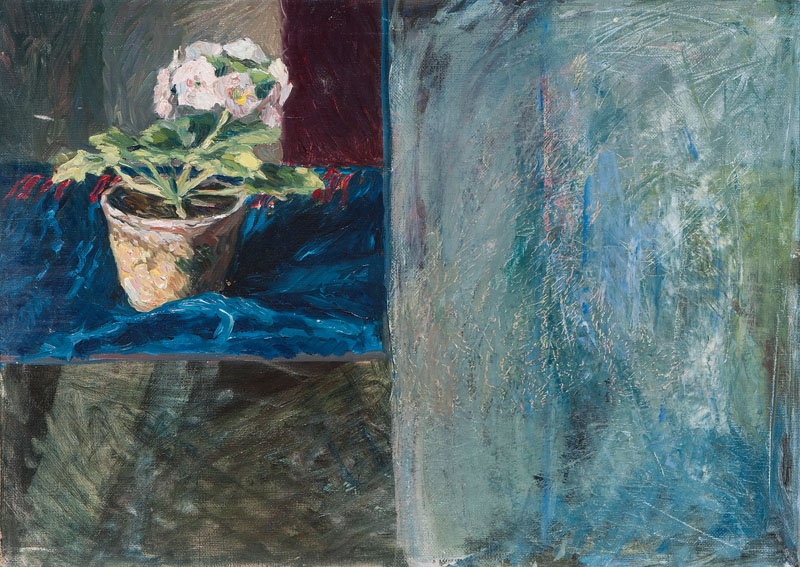 August Haake - Stillleben mit Primeltopf Stillleben mit Primeltopf
