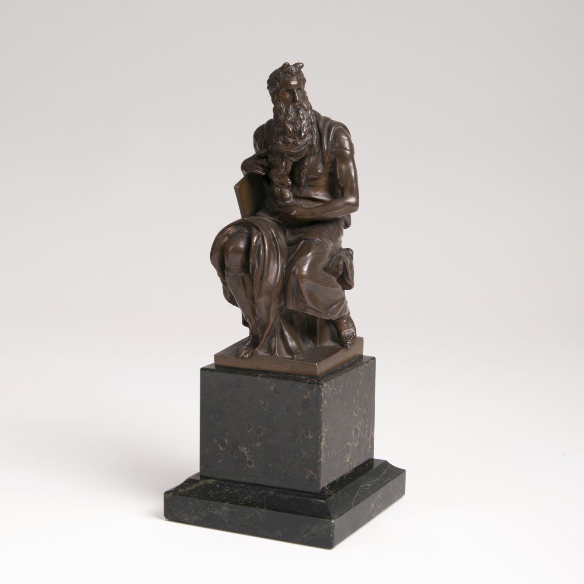 A small bronze 'Moses' after Michelangelo