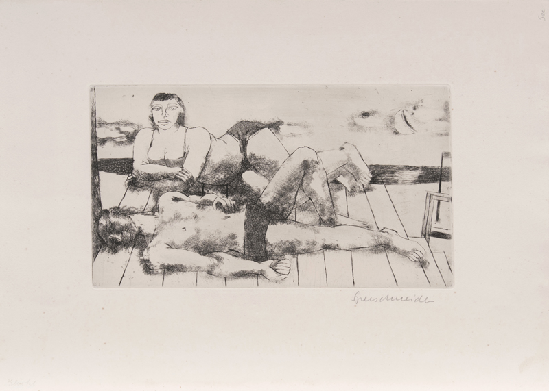 Four Prints with Landscapes and Bathers - image 4