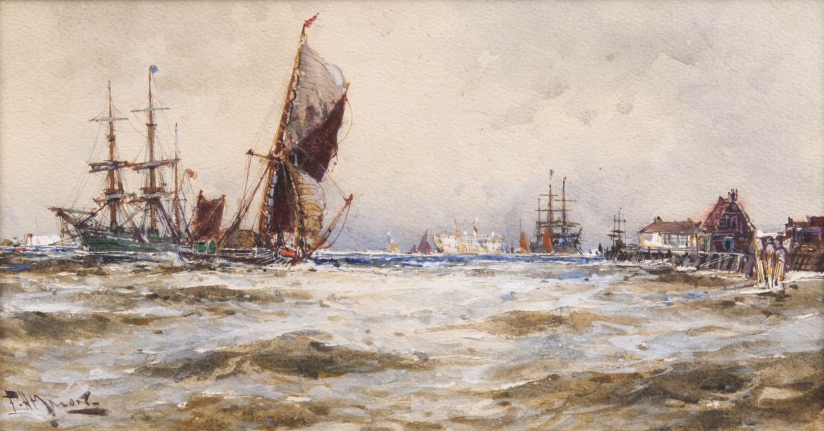 Schiffe an der Küste
