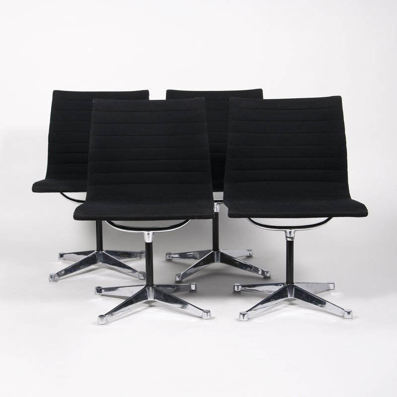 A set of four Vintage Aluminium Chairs EA 106