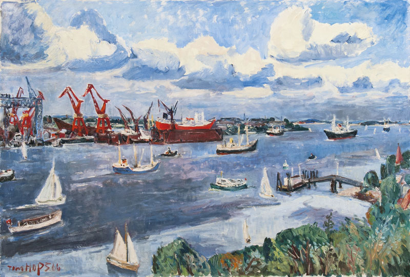 Ships on the Elbe