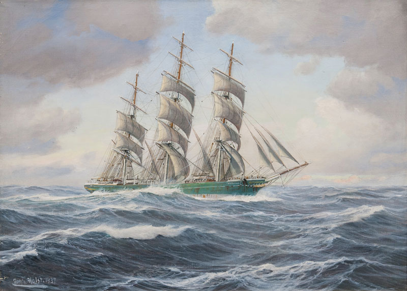 Johannes Holst - Dreimast-Vollschiff Dreimast-Vollschiff