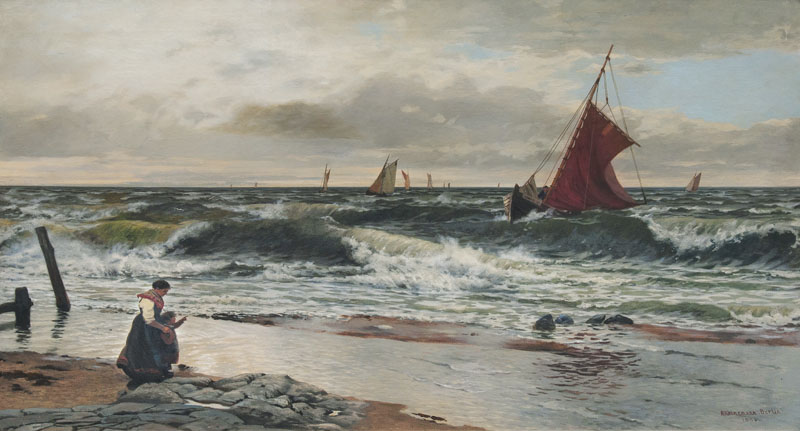 Albert Leopold Rheinemann - Heimkehrende Fischer Heimkehrende Fischer