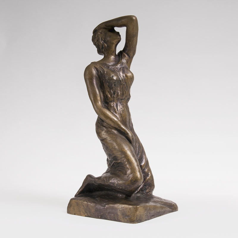 A Bronze Sculpture 'Kneeling Female'