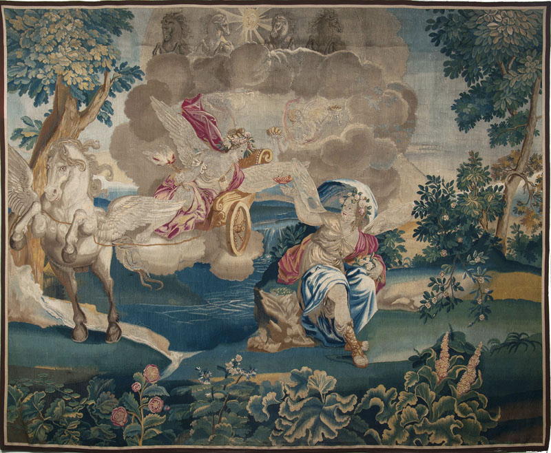 A Flemish tapestry with mythological scene