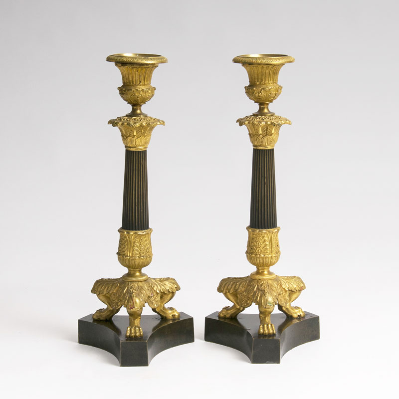 A pair of Napoleon III Candlesticks