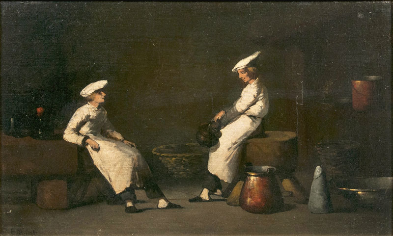 Théodule Ribot - Küchenszene Küchenszene