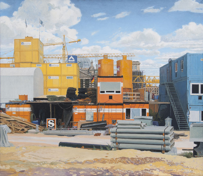 Fritz Kreidt - Containers near the Reichstag, Berlin Containers near the Reichstag, Berlin