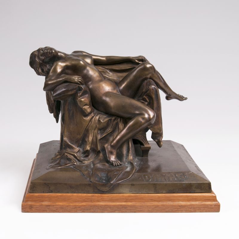 An Art Nouveau Bronze Sculpture 'Danae'
