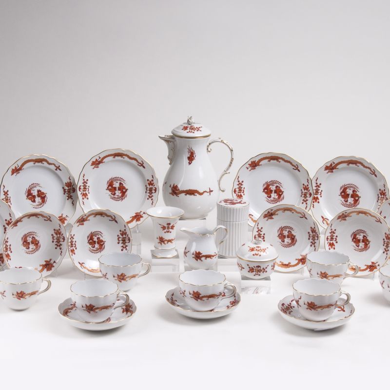 A Coffee Service 'Red Dragon' for Eight Persons